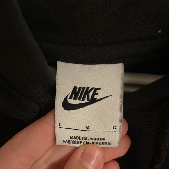 Plain black Jordan Nike Hoodie size Large Men’s - Picture 3 of 4